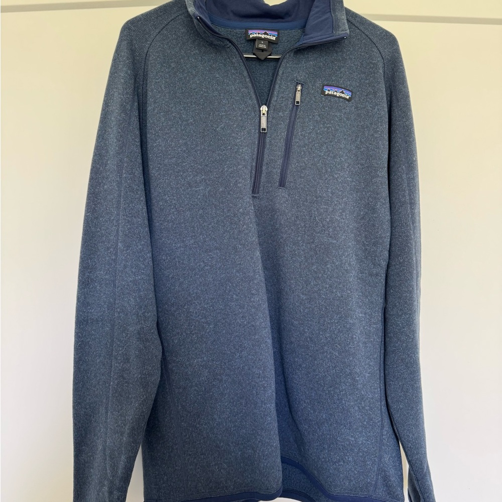 Patagonia Blue Zip Up Sweater Fleece Casual